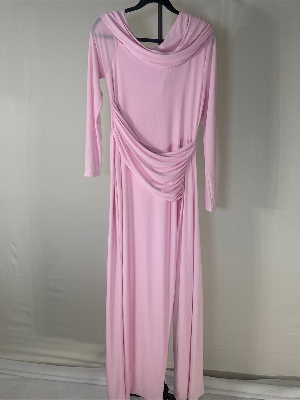 CLUB L LONDON PINK RUCHED MAXI DRESS US 10 - Picture 3 of 12